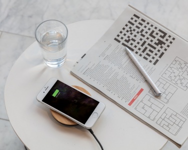 Logo trade business gift photo of: Bamboo X 5W wireless charger