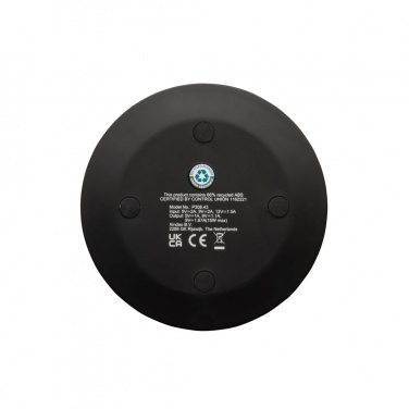 Logotrade promotional products photo of: RCS recycled plastic 15W Wireless fast charger
