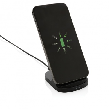 Logo trade advertising products image of: RCS recycled plastic double coil wireless stand 15W