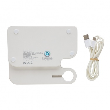 Logotrade advertising product picture of: Joltz RCS recycled plastic dual 15W charger with iWatch slot