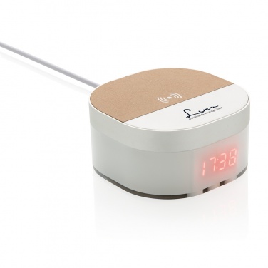 Logotrade promotional merchandise picture of: Aria 5W Wireless Charging Digital Clock