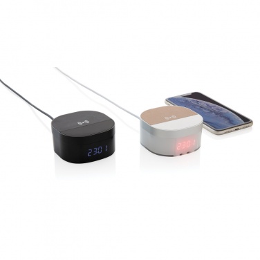 Logo trade promotional products image of: Aria 5W Wireless Charging Digital Clock