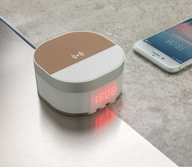 Logotrade advertising product picture of: Aria 5W Wireless Charging Digital Clock
