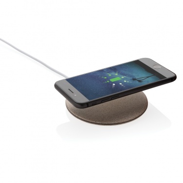Logo trade advertising products picture of: 5W Wheat straw wireless charger