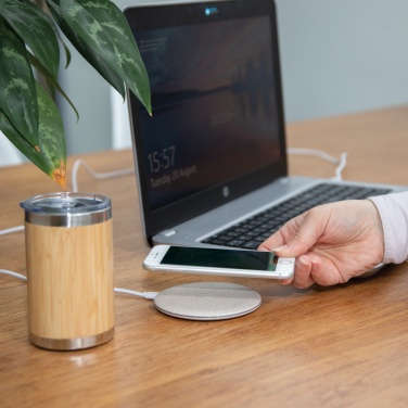 Logo trade promotional products image of: 5W Wheat straw wireless charger