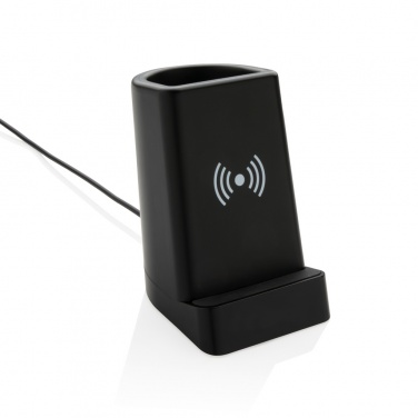 Logotrade promotional products photo of: Light up logo 5W wireless charging pen holder
