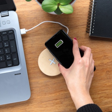 Logo trade promotional products image of: 5W wood wireless charger