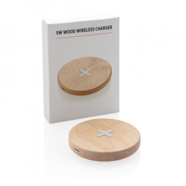 Logotrade corporate gift image of: 5W wood wireless charger