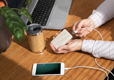 Logotrade promotional giveaway picture of: Wheat Straw 5.000 mAh Pocket Powerbank