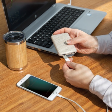 Logotrade business gift image of: Wheat Straw 5.000 mAh Pocket Powerbank