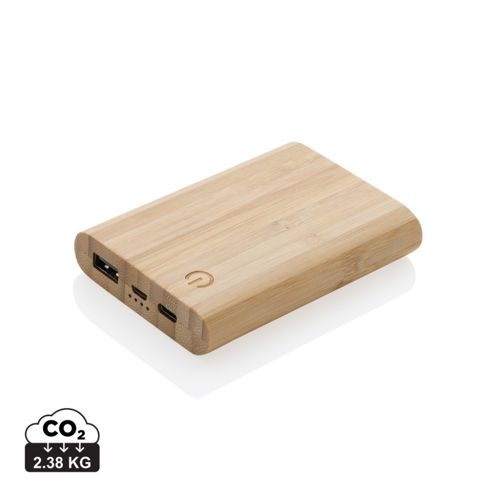 Logotrade promotional products photo of: Bamboo 5.000 mAh powerbank