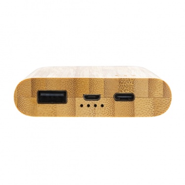 Logo trade promotional products picture of: Bamboo 5.000 mAh powerbank