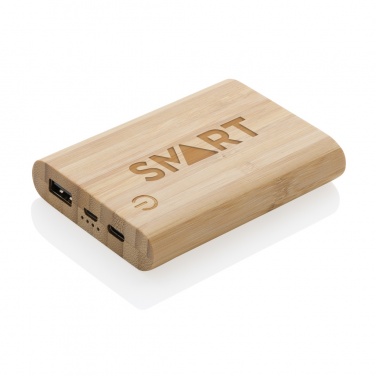 Logotrade promotional products photo of: Bamboo 5.000 mAh powerbank
