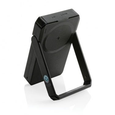 Logo trade promotional merchandise photo of: Skywave RCS rplastic solar powerbank 5000 mAh 10W wireless