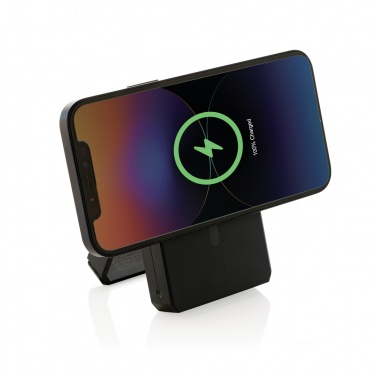 Logo trade business gifts image of: Skywave RCS rplastic solar powerbank 5000 mAh 10W wireless