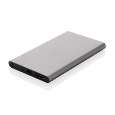 Logotrade promotional product picture of: RCS recycled plastic/aluminum 4000 mah powerbank with type C