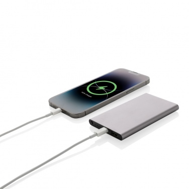 Logotrade advertising product image of: RCS recycled plastic/aluminum 4000 mah powerbank with type C