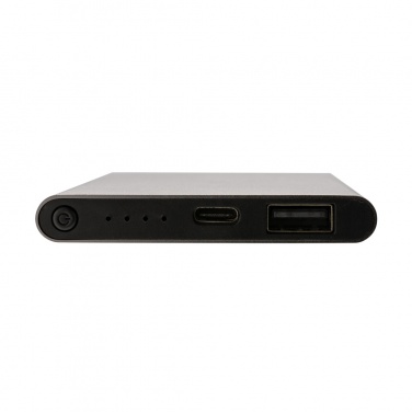 Logo trade promotional items image of: RCS recycled plastic/aluminum 4000 mah powerbank with type C