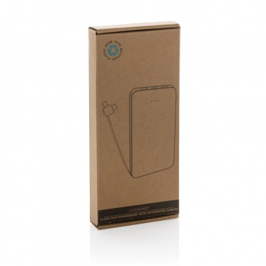 Logo trade promotional product photo of: Lockhart RCS recycled plastic 10.000 with integrated cables