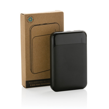 Logo trade promotional gifts image of: RCS recycled plastic 5.000 mAh powerbank