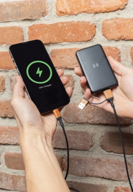 Logo trade corporate gift photo of: RCS recycled plastic 5.000 mAh 5W wireless powerbank