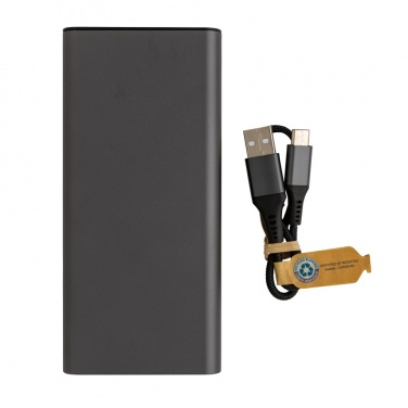 Logo trade promotional merchandise picture of: Terra RCS recycled 20W aluminium powerbank 20.000 mAh