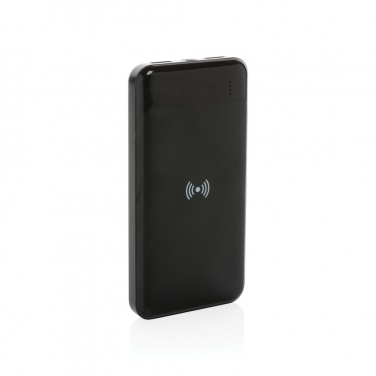 Logo trade advertising products image of: RCS standard recycled plastic wireless powerbank