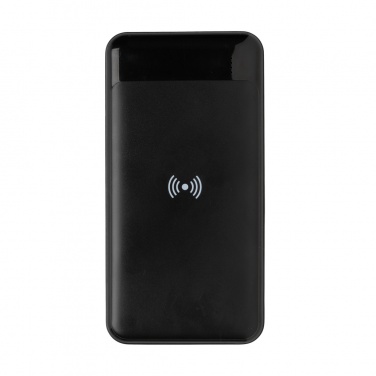 Logo trade promotional gift photo of: RCS standard recycled plastic wireless powerbank