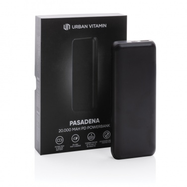 Logotrade promotional gift image of: Urban Vitamin Pasadena 20.000 mAh 18W PD powerbank