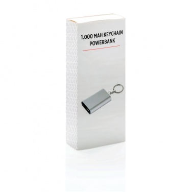 Logo trade promotional giveaway photo of: 1.000 mAh keychain powerbank