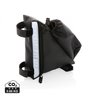 Logo trade promotional products image of: PU high visibility bike frame bag with bottle holder