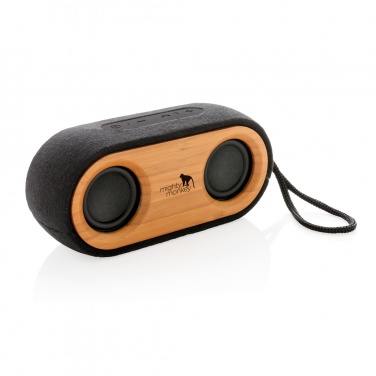 Logotrade promotional gift image of: Bamboo X double speaker
