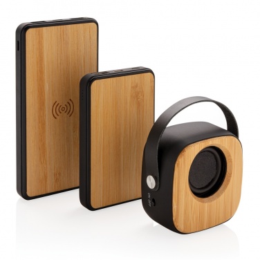 Logotrade promotional merchandise image of: Bamboo 3W Wireless Fashion Speaker