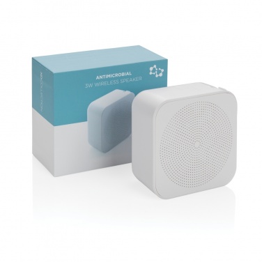 Logo trade business gifts image of: 3W antimicrobial wireless speaker