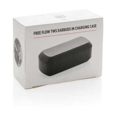 Logo trade promotional merchandise photo of: Free Flow TWS earbuds in charging case