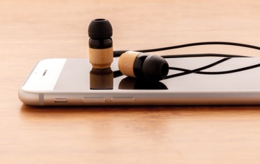 Logo trade business gift photo of: Bamboo wireless earbuds
