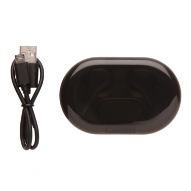 Logotrade promotional giveaways photo of: Light up logo TWS earbuds in charging case