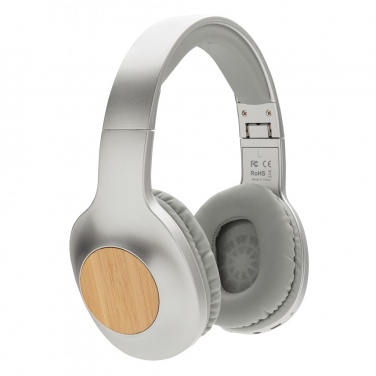 Logo trade promotional gifts picture of: Dakota Bamboo wireless headphone