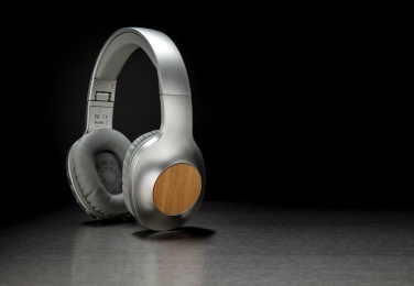 Logo trade promotional merchandise image of: Dakota Bamboo wireless headphone
