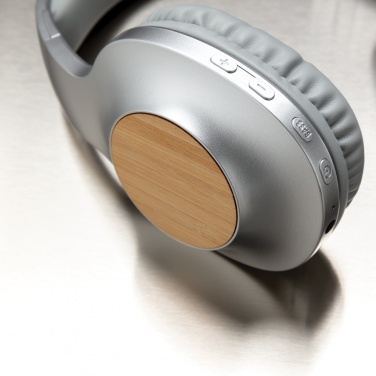 Logo trade promotional products picture of: Dakota Bamboo wireless headphone