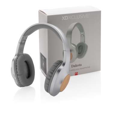 Logo trade promotional gifts image of: Dakota Bamboo wireless headphone