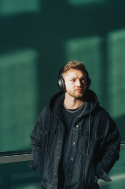 Logo trade promotional gifts image of: Urban Vitamin Cupertino RCS rplastic ANC headphone