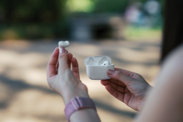 Logotrade promotional gift picture of: RCS recycled plastic Liberty Pro wireless earbuds