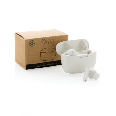 Logo trade promotional giveaway photo of: RCS recycled plastic Liberty Pro wireless earbuds