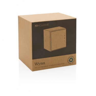 Logo trade business gifts image of: Wynn 5W bamboo wireless speaker