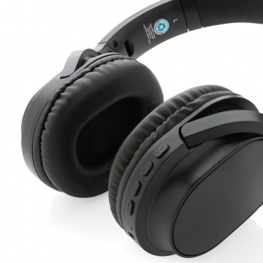 Logo trade promotional giveaway photo of: RCS recycled plastic Elite Foldable wireless headphone
