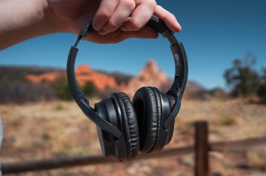 Logotrade promotional gift image of: RCS recycled plastic Elite Foldable wireless headphone