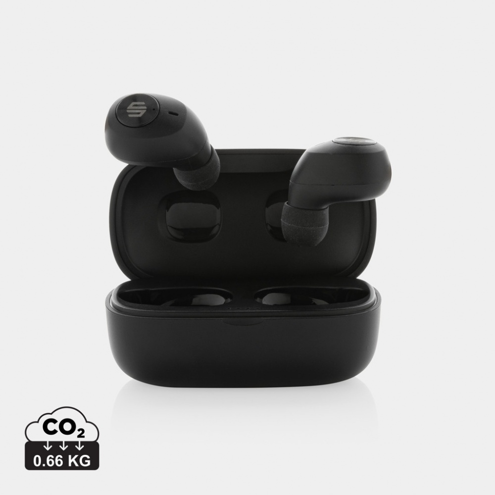 Logo trade promotional merchandise image of: Urban Vitamin Palm Springs RCS rplastic ENC earbuds