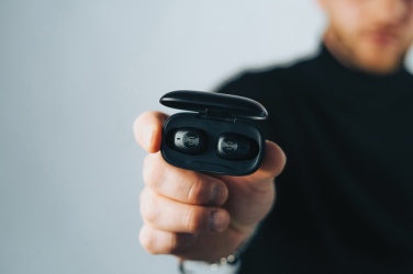 Logo trade promotional giveaways picture of: Urban Vitamin Palm Springs RCS rplastic ENC earbuds