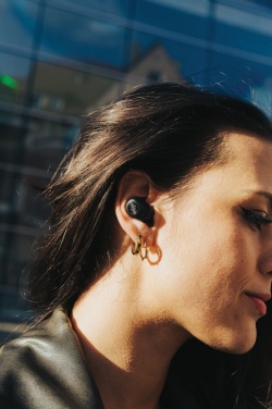 Logo trade promotional giveaways picture of: Urban Vitamin Palm Springs RCS rplastic ENC earbuds